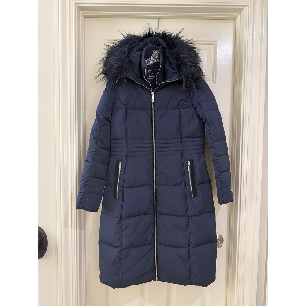 tommy‎ hilfiger women 60% down blue puffer coat size M